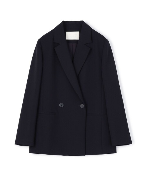 BALLSEY」 ノーカラージャケット 36 ネイビー レディース 美品