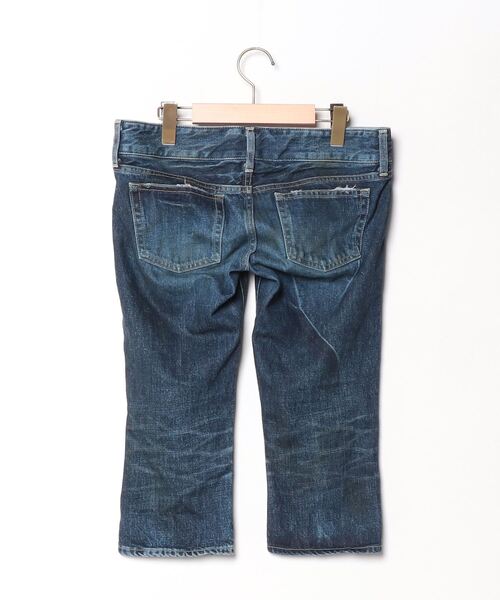 「SLY」 デニムクロップドパンツ 27 ネイビー レディース_画像2