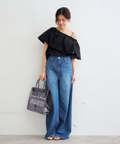 ブラウス シャツ タフタラッフルオフショルトップス レディース IENA ブラウス シャツ タフタラッフルオフショルトップス