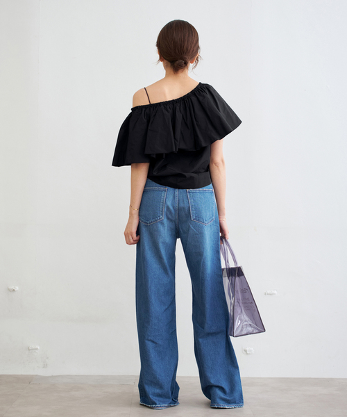 ブラウス シャツ タフタラッフルオフショルトップス レディース IENA ブラウス シャツ タフタラッフルオフショルトップス