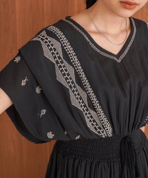 「Bab」 半袖ワンピース M アイボリー レディース_画像7