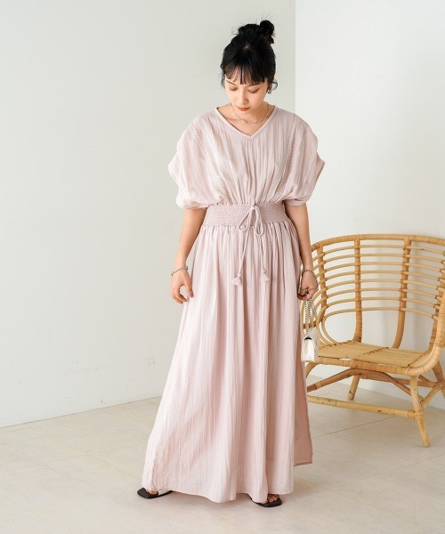 「Bab」 半袖ワンピース M アイボリー レディース_画像8