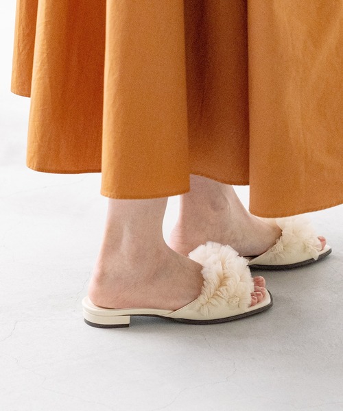 「menue」 フラットサンダル 3L グレー レディース_画像8