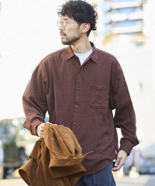 HINSON シャツ HINSON/ヒンソン レギュラーカラー ロングスリーブ