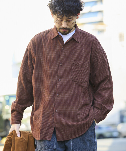 HINSON シャツ HINSON/ヒンソン レギュラーカラー ロングスリーブ