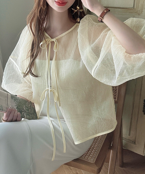 「junoah」 半袖ブラウス X-LARGE ブラック レディース_画像3