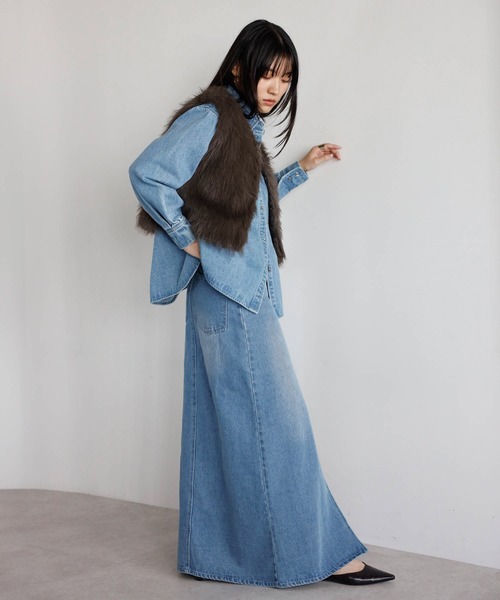 ENC ベスト ジレ cropped fur vest / クロップドファーベスト 