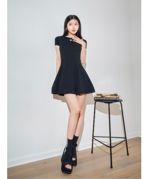 Darich（ダーリッチ） 半袖ワンピース - ブラック レディース