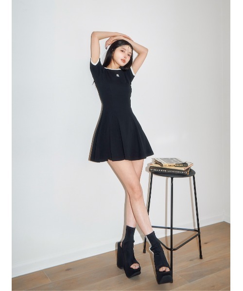 Darich（ダーリッチ） 半袖ワンピース - ブラック レディース
