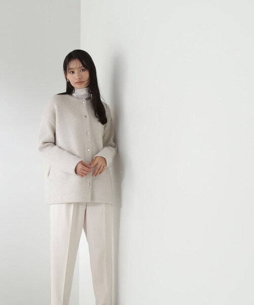 「NATURAL BEAUTY BASIC」 ニットカーディガン FREE オフホワイト レディース_画像9