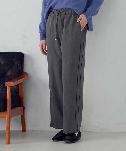 COMME CA ISM（コムサイズム） パンツ サイドライン ストレートパンツ