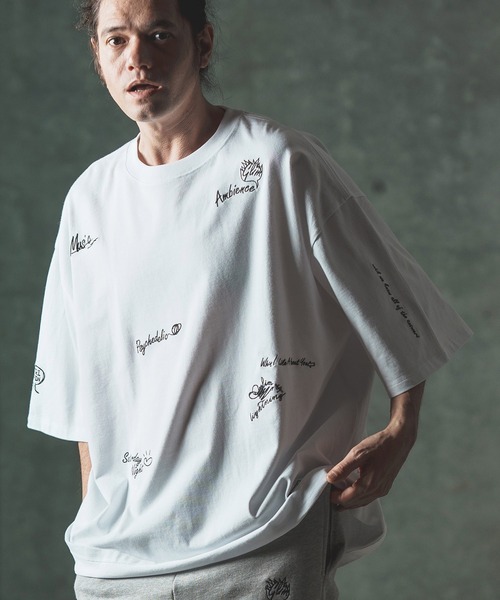 「GLIMCLAP」 半袖Tシャツ L ホワイト メンズ_画像3