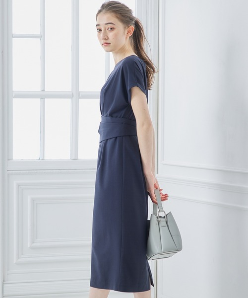 「12Twelve Agenda」 半袖ワンピース M ネイビー レディース_画像7