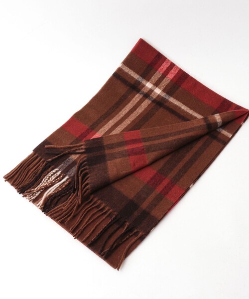 NOLLEY'S（ノーリーズ） ストール マフラー カシミヤチェックマフラー