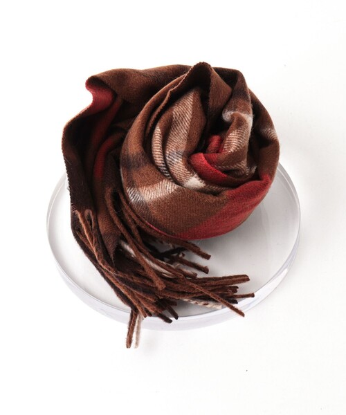 NOLLEY'S（ノーリーズ） ストール マフラー カシミヤチェックマフラー