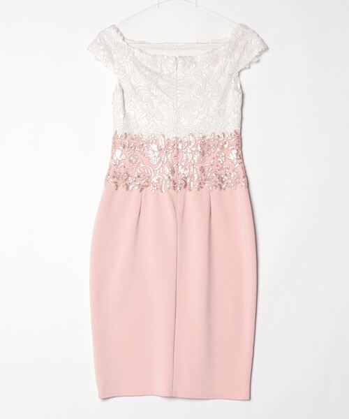 「Tadashi Shoji 」 レースノースリーブワンピース 0 ピンク レディース_画像2