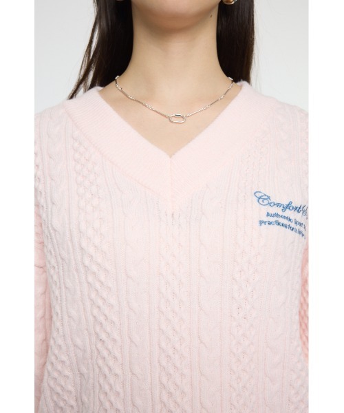 MOUSSY（マウジー） ニット セーター CABLE V NECK ニット レディース