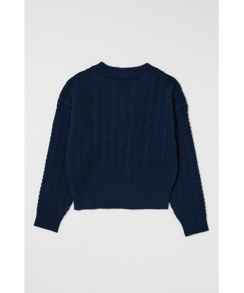 MOUSSY（マウジー） ニット セーター CABLE V NECK ニット レディース