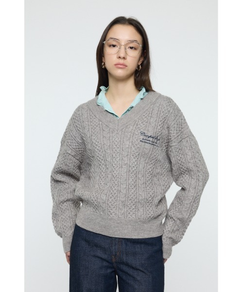 マウジー（MOUSSY）/CABLE V NECK ニット MOUSSY（マウジー） ニット セーター CABLE V NECK ニット レディース