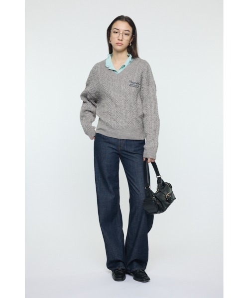 マウジー（MOUSSY）/CABLE V NECK ニット MOUSSY（マウジー） ニット セーター CABLE V NECK ニット レディース