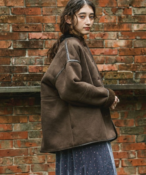 George's ムートンコート ボアコート ムートンボアミドルコート