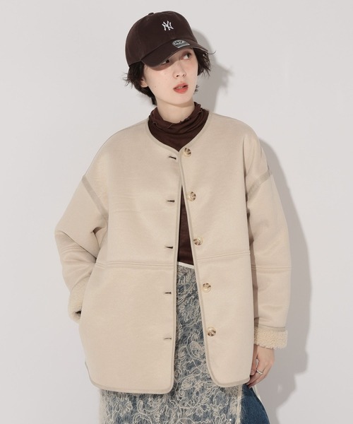 George's ムートンコート ボアコート ムートンボアミドルコート