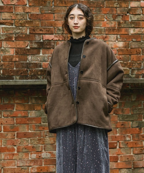 George's ムートンコート ボアコート ムートンボアミドルコート