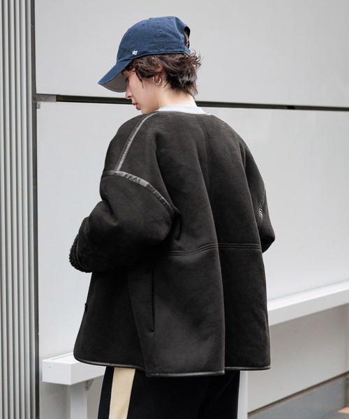 George's ムートンコート ボアコート ムートンボアミドルコート