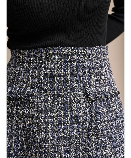 SNIDEL（スナイデル） スカート サイドプリーツツイードミニスカート