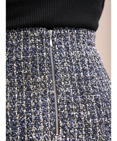 SNIDEL（スナイデル） スカート サイドプリーツツイードミニスカート