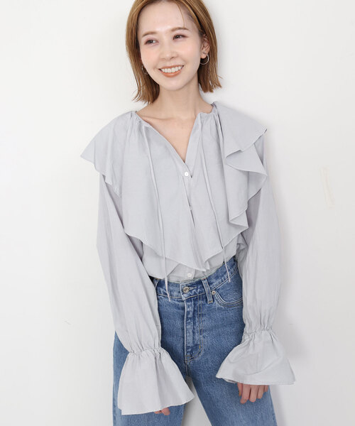 新品　SLOBE IENA 　長袖ブラウス　Freeサイズ SLOBE IENA（スローブイエナ） 長袖ブラウス FREE ブラック レディース