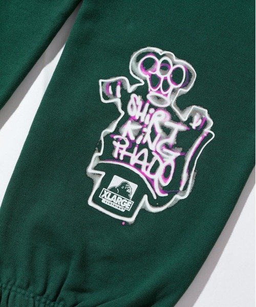 「XLARGE」 スウェットパンツ X-LARGE グリーン メンズ_画像8