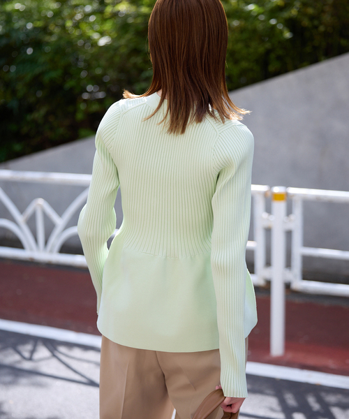 SLOBE IENA（スローブイエナ） カーディガン Vネックペプラム