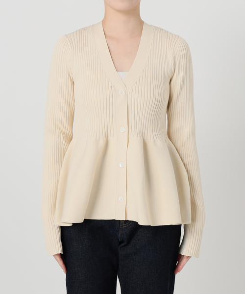 SLOBE IENA（スローブイエナ） カーディガン Vネックペプラム