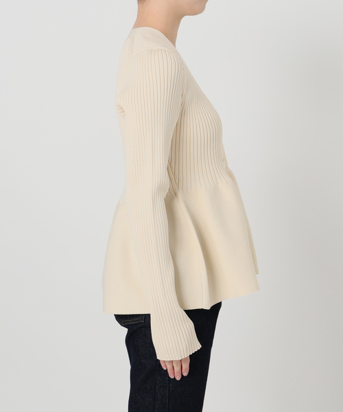 SLOBE IENA（スローブイエナ） カーディガン Vネックペプラム