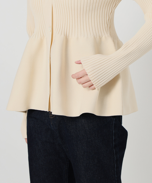 SLOBE IENA（スローブイエナ） カーディガン Vネックペプラム