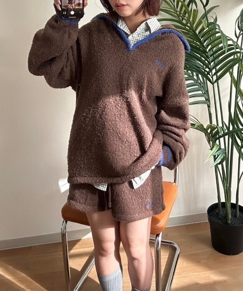 「nemne store」 長袖ニット SMALL グレー レディース_画像9