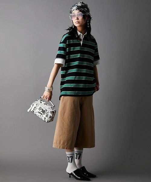 「GEVS.」 「SMILELAND」半袖Tシャツ 3L グレー レディース_画像4