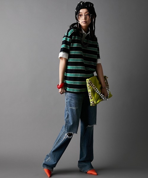 「GEVS.」 「SMILELAND」半袖Tシャツ 3L グレー レディース_画像6