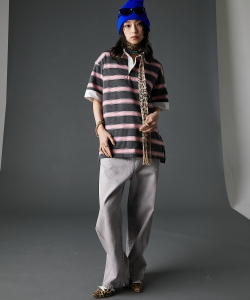 「GEVS.」 「SMILELAND」半袖Tシャツ 3L グレー レディース_画像9