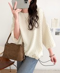 tシャツ 凹凸がコーデを上品に彩る♪前後差フク...の詳細画像2