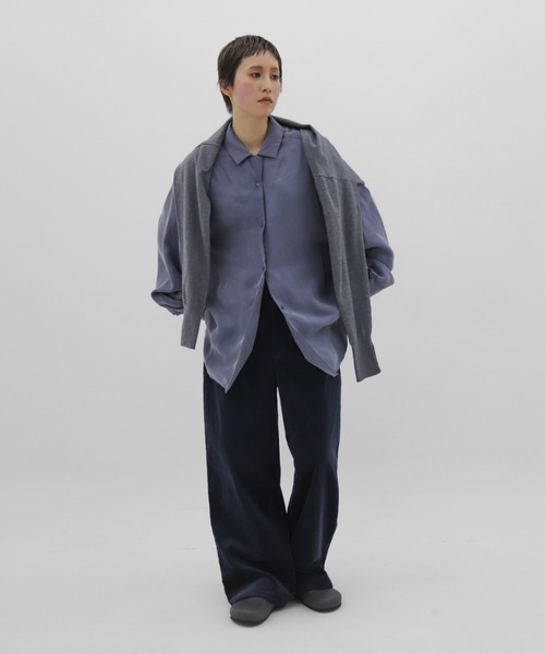 lit ブラウス シャツ Cupra Open Collar Shirt レディース : ZOZOTOWN