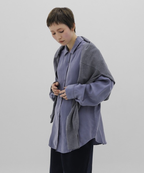 lit ブラウス シャツ Cupra Open Collar Shirt レディース : ZOZOTOWN