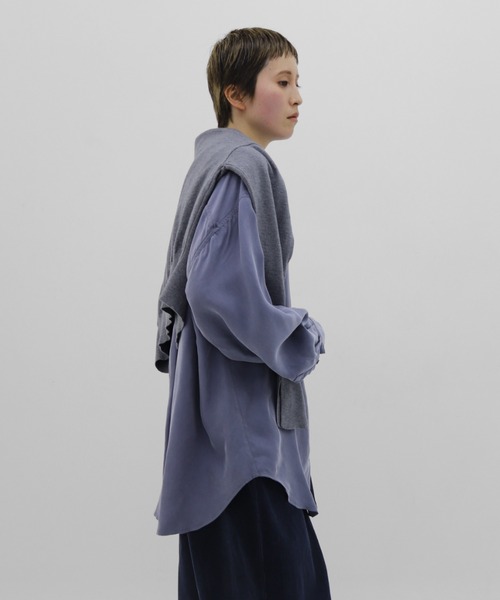lit ブラウス シャツ Cupra Open Collar Shirt レディース : ZOZOTOWN