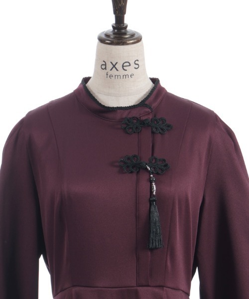 axes femme（アクシーズ ファム） ワンピース タッセル付チャイナ