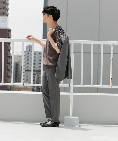 「URBAN RESEARCH ROSSO MEN」 半袖ニット LARGE ライトグレー メンズ_画像8