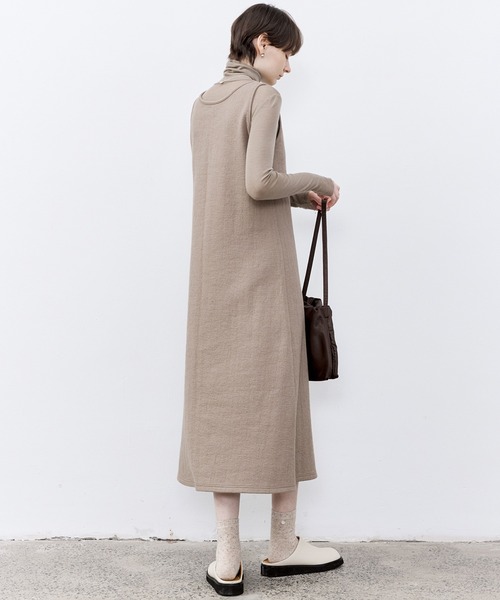 「tageechita」 ノースリーブワンピース M モカ レディース_画像5