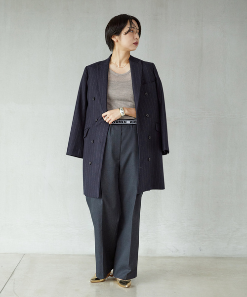 「VERMEIL par iena」 イージーパンツ 38 グレー レディース_画像8