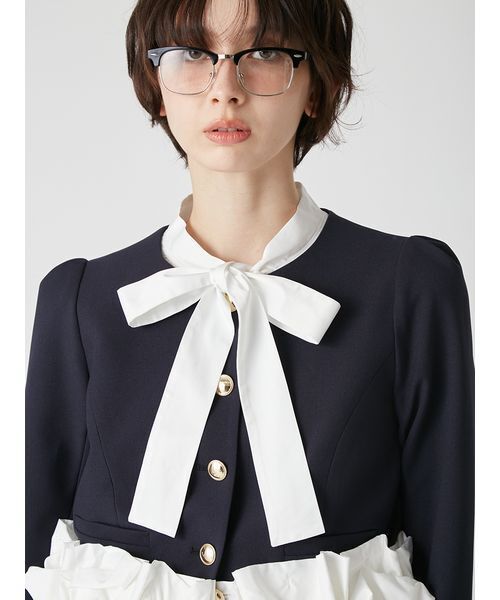 完売品✨LILYBROWN リリーブラウン 3wayバブルヘムボウタイジャケット 3wayバブルヘムボウタイジャケット(ジャケット)｜アウター｜LILY BROWN