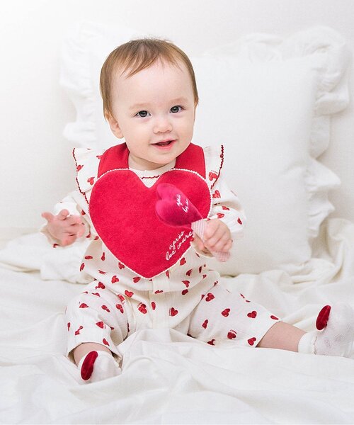 apres les cours（アプレレクール） ベビー服 ロンパース ハート柄